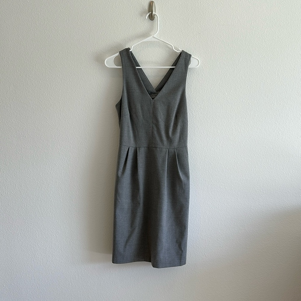 Banana Republic Grey Work Dress Bow Detail